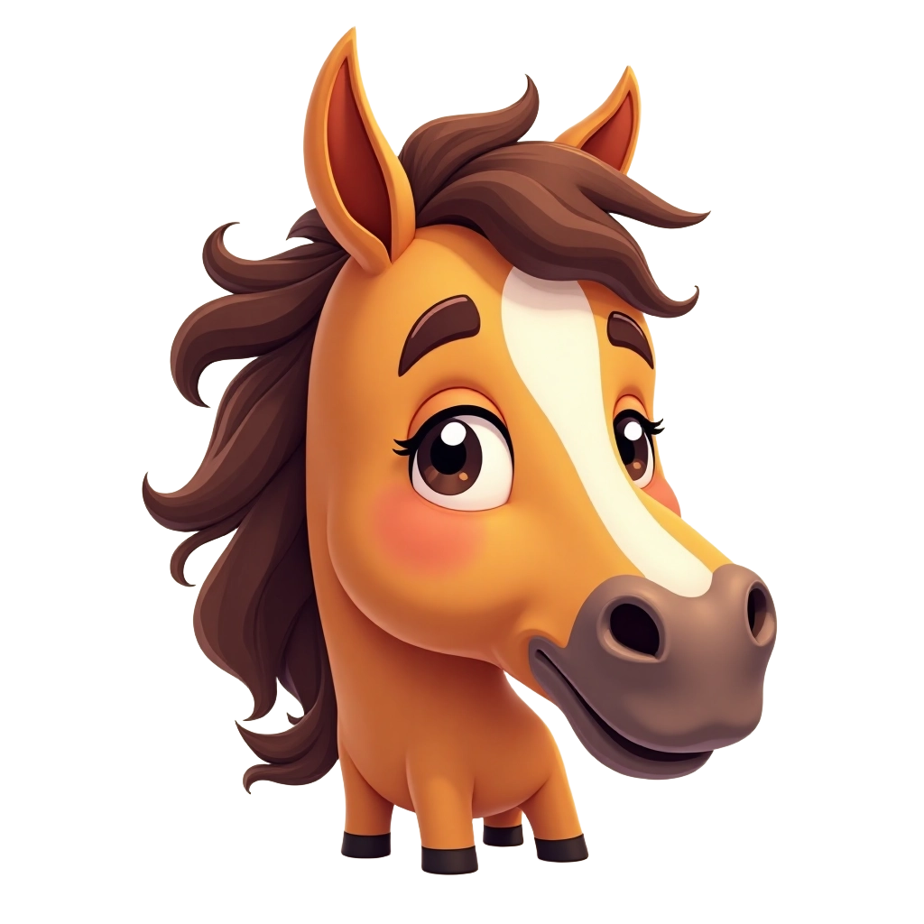 Cute Cartoon Horse